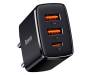 Сетевое зарядное устройство Baseus Compact Quick Charger Portable 2U+ C Three Ports 30W Black (CCXJ-E01)