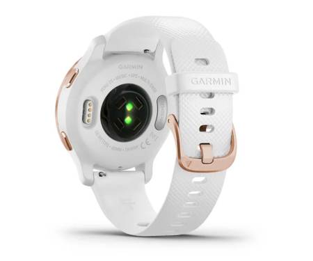 Смарт-часы Garmin Venu 2S Rose Gold Bezel with White Case and Silicone Band (010-02429-13)