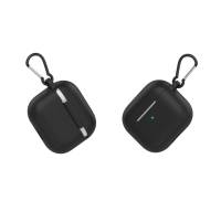 Чохол для Airpods 3 Silicone Case Devia з карабіном Black