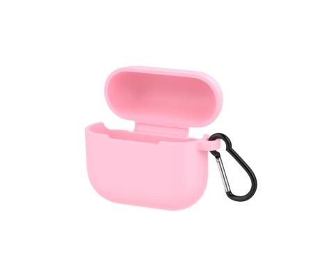Чехол для Airpods 3 Silicone Case Devia с карабином Pink