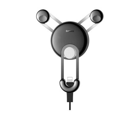 Автомобильный держатель для смартфона Baseus YY vehicle-mounted phone charging holder with USB cab(IP Version)Silver (SULYY-0S)