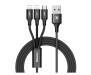 Кабель Baseus USB Cable to 2xLightning/microUSB Rapid 1.2m Black (CAMLL-SU01)