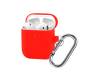Чехол для Airpods 2 Case Protection с карабином Red