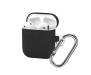 Чехол для Airpods 2 Case Protection с карабином Black
