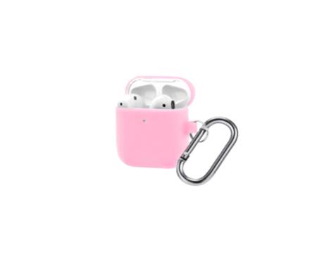 Чехол для Airpods 2 Case Protection с карабином Candy Pink