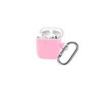 Чехол для Airpods 2 Case Protection с карабином Candy Pink