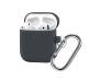 Чохол для Airpods 2 Case Protection з карабiном Dark Grey