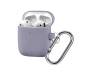 Чехол для Airpods 2 Case Protection с карабином Lavender Gray