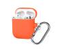 Чехол для Airpods 2 Case Protection с карабином Papaya