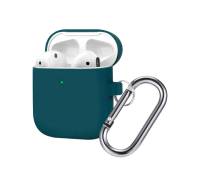 Чехол для Airpods 2 Case Protection с карабином Pine Green