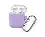 Чехол для Airpods 2 Case Protection с карабином Violet