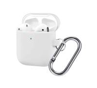 Чехол для Airpods 2 Case Protection с карабином White