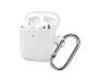 Чехол для Airpods 2 Case Protection с карабином White