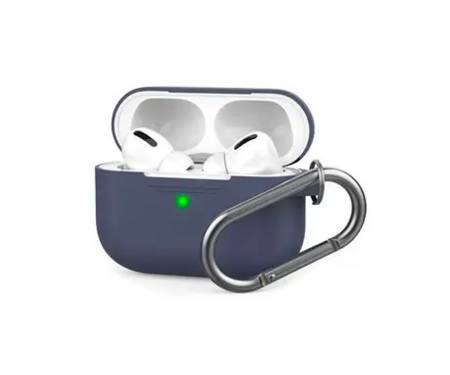 Чехол для Airpods Pro Case Protection с карабином Lavender Gray