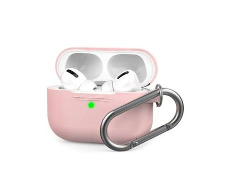 Чехол для Airpods Pro Case Protection с карабином Pink Sand