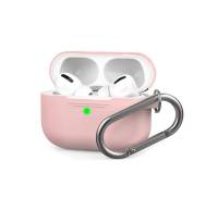 Чехол для Airpods Pro Case Protection с карабином Pink Sand