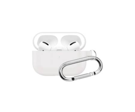 Чехол для Airpods Pro Case Protection с карабином White