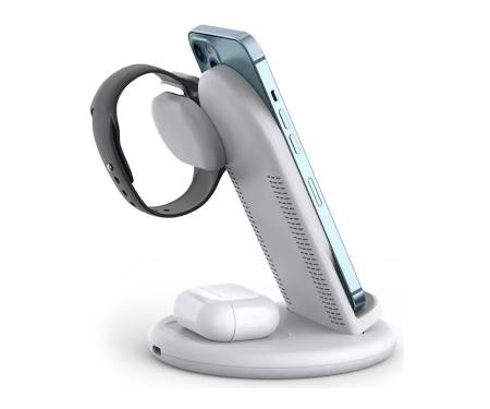Беспроводная зарядная станция WIWU Power Air 3in1 Wireless Charger White