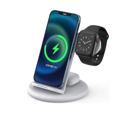 Беспроводная зарядная станция WIWU Power Air 3in1 Wireless Charger White