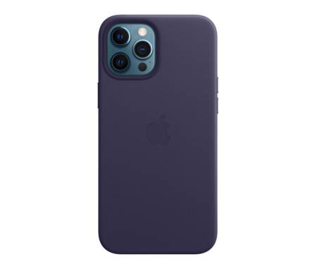 Чохол для Apple iPhone 12 Pro Max Leather Case with MagSafe - Deep Violet (MJYT3)