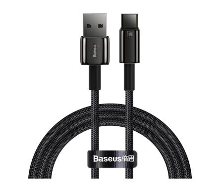 Кабель Baseus Tungsten Gold Fast Charging Type-C 66W 1m Black (CATWJ-B01)