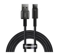 Кабель Baseus Tungsten Gold Fast Charging Type-C 66W 2m Black (CATWJ-C01)