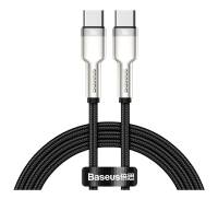 Кабель Baseus Cafule Metal Type-C to Type-C 100W 2m Black (CATJK-D01)