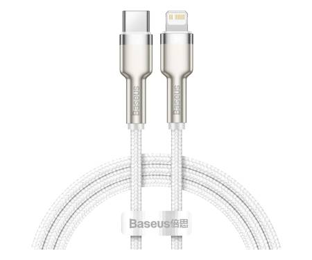 Кабель Baseus Cafule metal Type-C to Lightning PD 20W 2M White (CATLJK-B02) 1