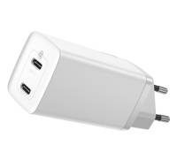 Сетевое зарядное устройство Baseus GaN2 Lite Quick Charger C+C 65W EU White (CCGAN2L-E02)
