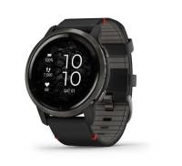 Смарт-часы Garmin Venu 2 Slate with Black Leather Band (010-02430-21)
