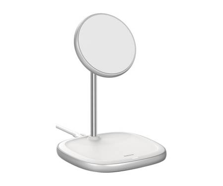 Беспроводное зарядное устройство Baseus Swan Magnetic Desktop Bracket White (WXSW-02)