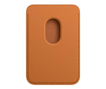 Чехол для пластиковых карт Apple iPhone Leather Wallet with MagSafe - Golden Brown (MM0Q3)