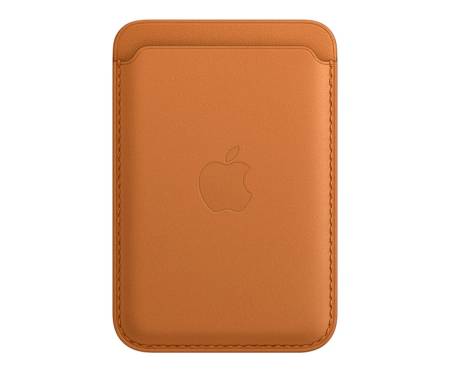 Чехол для пластиковых карт Apple iPhone Leather Wallet with MagSafe - Golden Brown (MM0Q3)