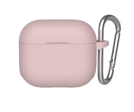 Чохол для Airpods 3 Liquid Silicone Case с карабином Blueo Pink