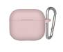 Чохол для Airpods 3 Liquid Silicone Case с карабином Blueo Pink