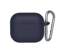 Чехол для Airpods 3 Liquid Silicone Case с карабином Blueo Deep Blue