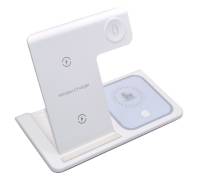 Беспроводная зарядная станция REAMX Brainy Series 15W Foldable 3-in-1 Wireless Charger RP-W53
