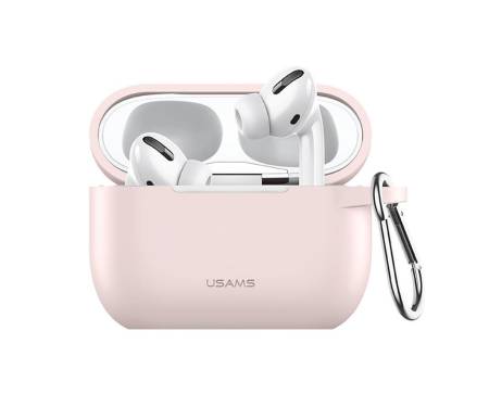 Чехол для Airpods Pro Usams US-BH568 Silicone Protective Cover Pink 1