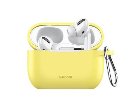 Чохол для Airpods Pro Usams US-BH568 Silicone Protective Cover Yellow 1