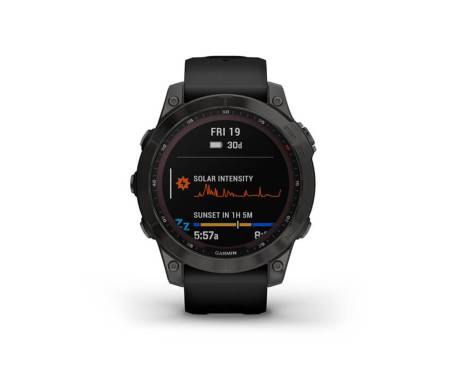 Смарт-часы Garmin Fenix 7 Sapphire Solar Carbon Gray DLC Titanium with Black Band (010-02540-20/21)