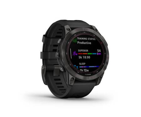 Смарт-часы Garmin Fenix 7 Sapphire Solar Carbon Gray DLC Titanium with Black Band (010-02540-20/21)