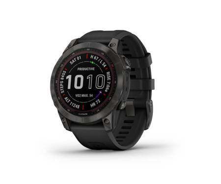 Смарт-часы Garmin Fenix 7 Sapphire Solar Carbon Gray DLC Titanium with Black Band (010-02540-20/21)