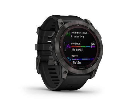 Смарт-часы Garmin Fenix 7X Sapphire Solar Carbon Gray DLC Titanium with Black Band (010-02541-10/11)