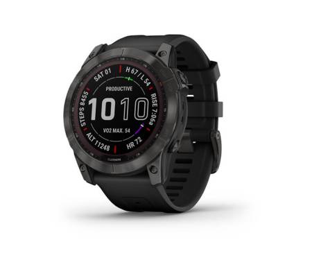 Смарт-часы Garmin Fenix 7X Sapphire Solar Carbon Gray DLC Titanium with Black Band (010-02541-10/11)