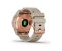 Смарт-часы Garmin Fenix 7S Sapphire Solar Rose Gold Titanium with Limestone Leather Band (010-02539-35)