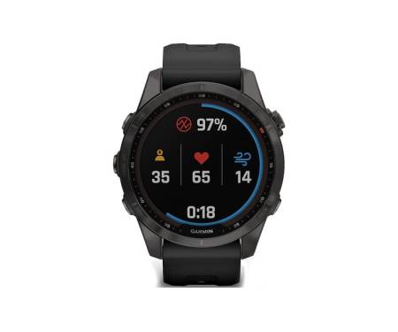 Смарт-часы Garmin Fenix 7S Sapphire Sol Carbon Gray DLC Ti with Black Band (010-02539-25) 2