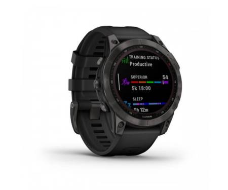 Смарт-часы Garmin Fenix 7 Sapphire Solar Black DLC Titanium with Black Band (010-02540-34/35)