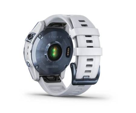 Смарт-годинник Garmin Fenix 7 Sapphire Solar Mineral Blue DLC Titanium with Whitestone Band (010-02540-24/25)