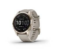 Смарт-часы Garmin Fenix 7S Sapphire Solar C. Gold Titanium w. Light Sand Band (010-02539-20/21)