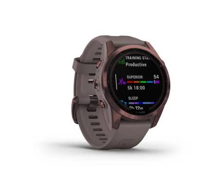 Смарт-часы Garmin Fenix 7S Sapphire Solar Dark Bronze Titanium w. Shale G. Band (010-02539-28/29)